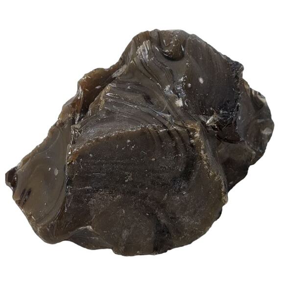 Amber Chocolate Swirl Art Glass Cullet Slag Glass #5XL200 - Picture 4 of 6